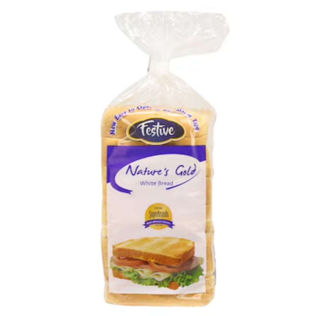 NATURES GOLD WHITE BREAD 400G